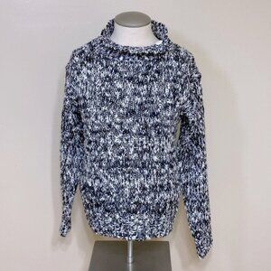 Vintage Cadogan Court Sportswear White  Confetti Mock Neck Sweater M